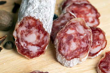 White mold on beef sausage,