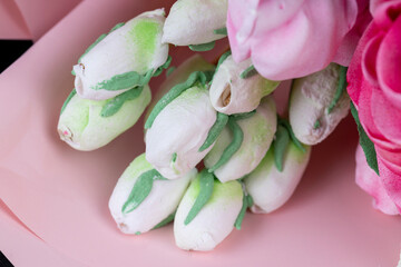 edible flowers from sweet marshmallows