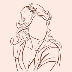 silhouette of a person vector for card decoration illustration