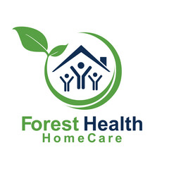 Modern family clinic home logo design. home care family logo vector illustrations. Health care medical house
