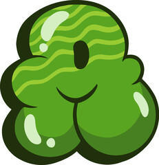 Bubbly Graffiti Letter A