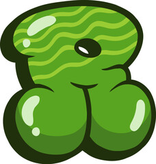 Bubbly Graffiti Letter R