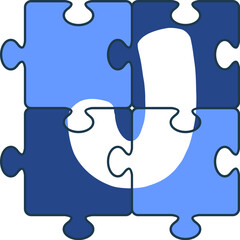 Puzzle Piece Alphabet J
