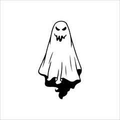 vector illustration of spooky ghost character