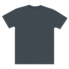 Gray t-shirt without print. Isolate on a white background. Mockup. Front view.