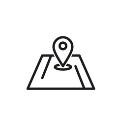 location map icon vector element design  template