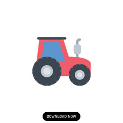 Tractor icon - Tractor icon vector