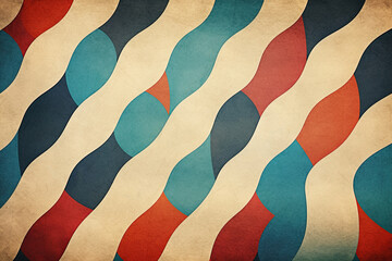 Fototapeta premium Retro muted colors abstract checkerboard pattern grainy texture background