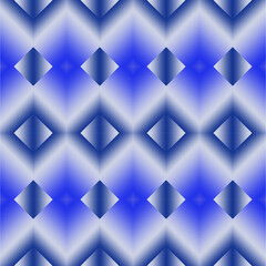 Fototapeta na wymiar Seamless pattern with rhombuses in blue and white colors