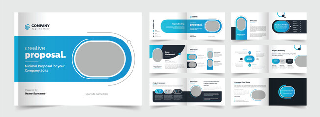 Creative Proposal Template, Landscape Proposal, A5 Template, Print Ready