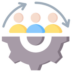 Teamwork Flat Icon