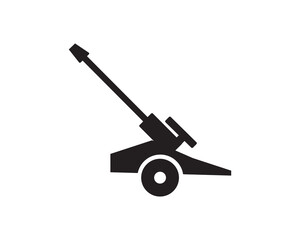 Fototapeta premium Military artillery icon vector symbol design illustration.