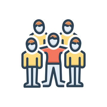Color illustration icon for kinship 