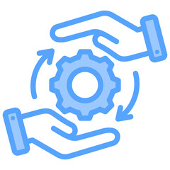 Change Management Blue Icon