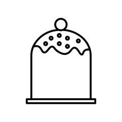 pudding line icon