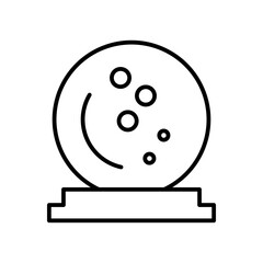 snow globe line icon