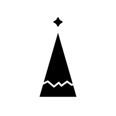 Fototapeta premium christmas tree glyph icon