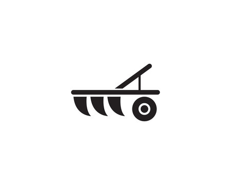 plow crop cutting icon vector symbol design illustration.