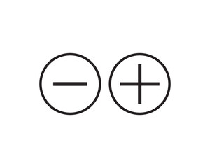 Plus and minus symbol icon vector design illustration