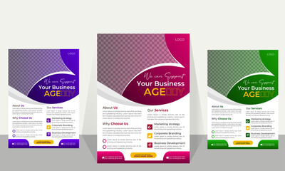 modern business flyer design template