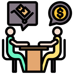 Negotiation Outline Color Icon