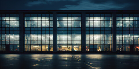 a large warehouse building with a sky background Warehouse Complex with Expansive Sky in the Background