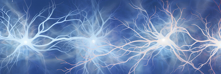 nervous system abstract art background banner