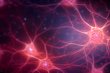 glowing nervous system abstract art background