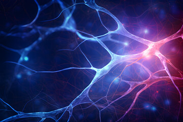 glowing nervous system abstract art background