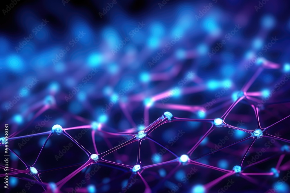 Aufkleber plexus lines and dots big data molecular concept background. technology background. holographic plex