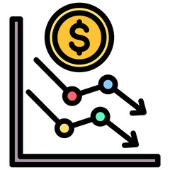 Decline Outline Color Icon