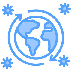 Pandemic Blue Icon