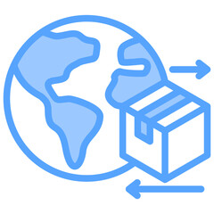 Global Trade Blue Icon