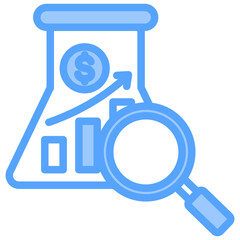 Economic Research Blue Icon