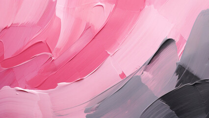 Rose Pink and Slate Gray Abstract Brush Strokes Expressive Art