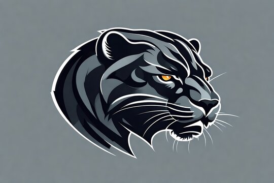Panther head logo design isolated graphic