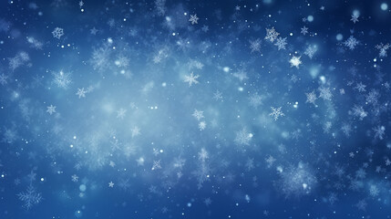 abstract winter background with snowflakes Christmas in blue background