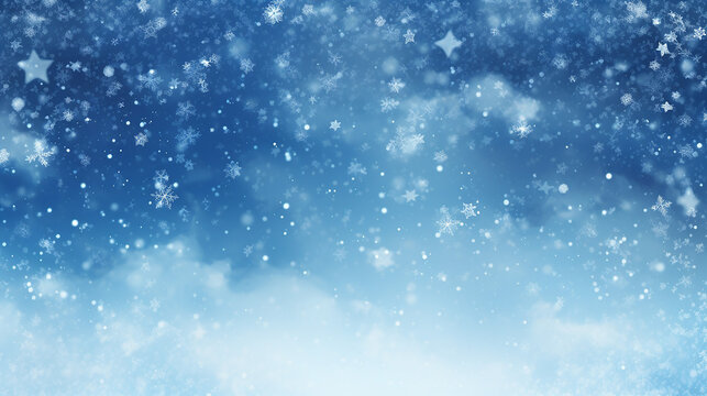 abstract winter background with snowflakes Christmas