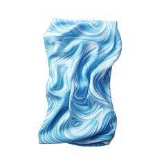 Blue Soft Beach Towel Isolated on Transparent or White Background, PNG