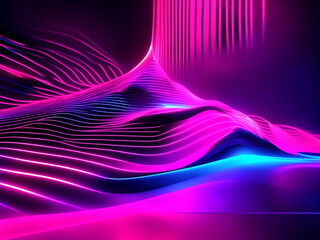 3d render, abstract minimal neon background