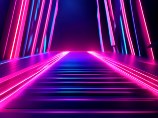 3d render, abstract minimal neon background