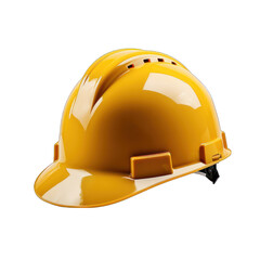 Yellow Hard Hat Isolated on Transparent or White Background, PNG
