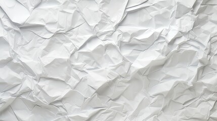 Obraz premium Textured Poster Canvas White Crumpled Paper. Generative AI