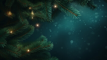 Christmas tree branches background