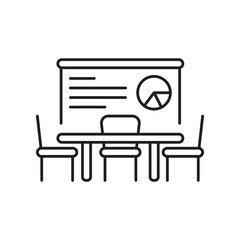 Meeting room icon design. isolated on white background. vector illustration