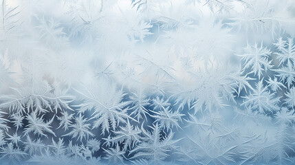 frosty natural pattern on winter window