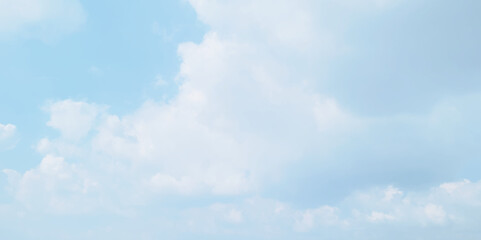Naklejka na ściany i meble Blue sky and white clouds. Vector illustrator