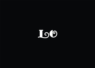 Fototapeta na wymiar Creative Minimal Letter LO Logo Design | Unique LO Monogram