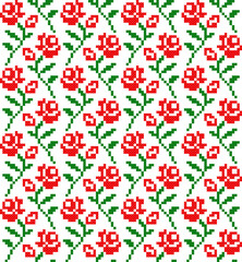 Geometric pattern. Pixel pattern. Aztec geometric art ornament print. fabric cross stitch background