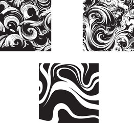 Fototapeta premium Set of awful abstract floral background